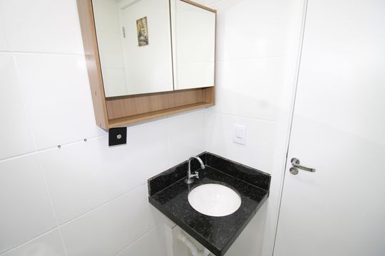 Banheiro da Suíte 3 de apartamento à venda com 3 quartos, 62m² em Vila Rosaria, São Paulo