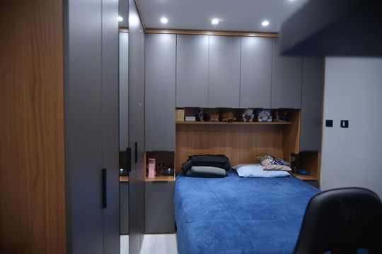 Quarto Suíte de apartamento à venda com 2 quartos, 112m² em Jardim Cristiane, Santo André