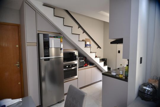 Cozinha de apartamento à venda com 2 quartos, 112m² em Jardim Cristiane, Santo André