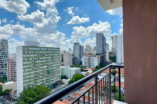 Varanda de kitnet/studio à venda com 1 quarto, 27m² em Pinheiros, São Paulo