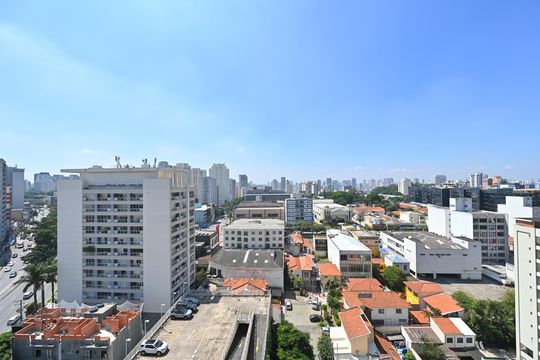 Vista da Varanda do Studio de kitnet/studio à venda com 1 quarto, 27m² em Vila Clementino, São Paulo