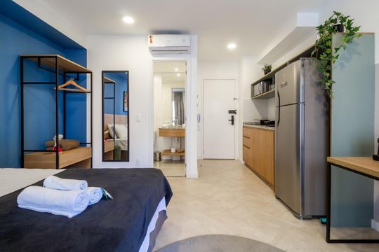 Sala/Quarto de kitnet/studio para alugar com 1 quarto, 26m² em Jardim Paulista, São Paulo