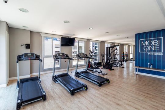 Área externa de kitnet/studio para alugar com 1 quarto, 26m² em Jardim Paulista, São Paulo