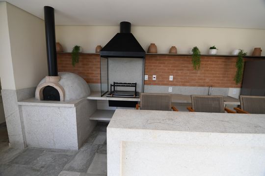 Área comum - Churrasqueira de apartamento à venda com 3 quartos, 126m² em Cambuí, Campinas