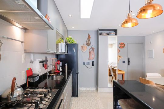 Cozinha de apartamento à venda com 2 quartos, 64m² em Osvaldo Cruz, São Caetano do Sul