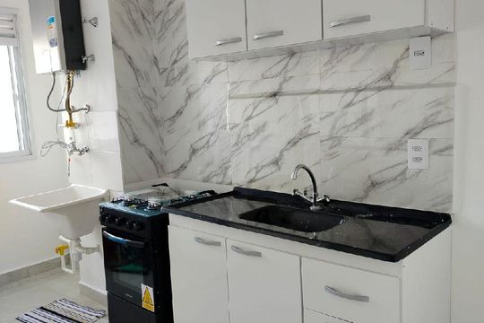 Cozinha de apartamento à venda com 2 quartos, 35m² em Vila Ré, São Paulo