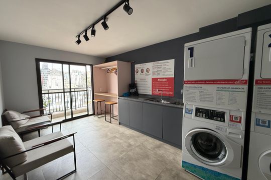 Área comum de apartamento para alugar com 2 quartos, 55m² em Vila Buarque, São Paulo