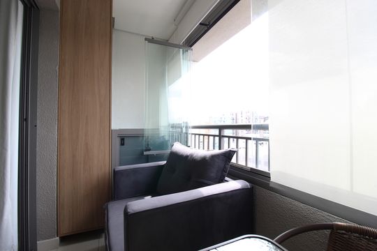 Varanda de kitnet/studio para alugar com 1 quarto, 25m² em Planalto Paulista, São Paulo