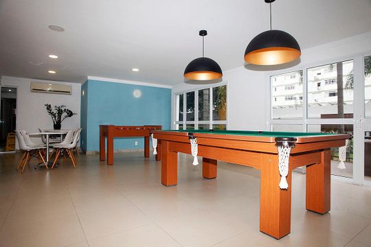 Área Comum - Sala de Jogos de apartamento à venda com 1 quarto, 67m² em Menino Deus, Porto Alegre