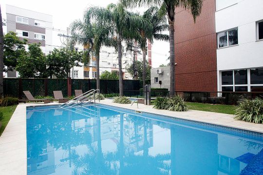Área Comum - Piscina de apartamento à venda com 1 quarto, 67m² em Menino Deus, Porto Alegre