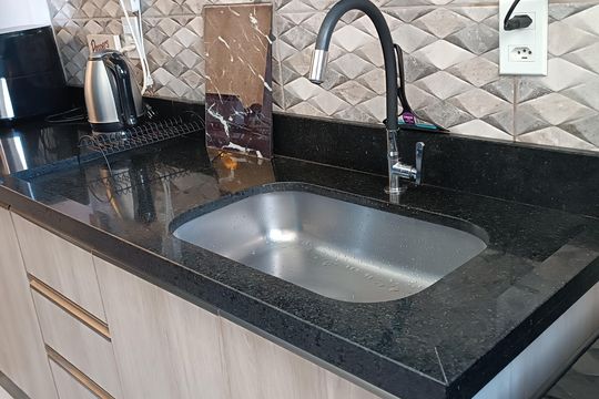 Cozinha de apartamento à venda com 2 quartos, 47m² em Olaria, Canoas
