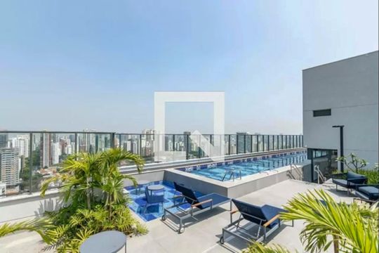 Área comum - Piscina de apartamento para alugar com 1 quarto, 40m² em Brooklin, São Paulo