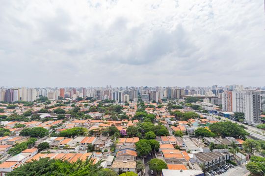 Vista da Suíte de apartamento para alugar com 1 quarto, 40m² em Brooklin, São Paulo