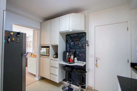 Cozinha de apartamento à venda com 3 quartos, 89m² em Jardim, Santo André
