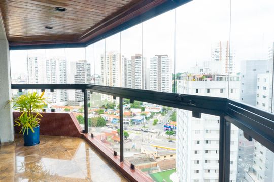 Sacada da Sala de apartamento à venda com 4 quartos, 420m² em Vila Mascote, São Paulo