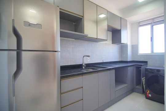 Cozinha de apartamento para alugar com 2 quartos, 45m² em Feitoria, São Leopoldo