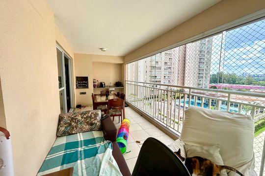 Varanda da Sala de apartamento à venda com 4 quartos, 128m² em Vila Augusta, Guarulhos