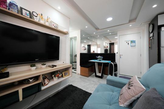 Sala/Cozinha de apartamento à venda com 2 quartos, 42m² em Jardim Brasilia, São Paulo