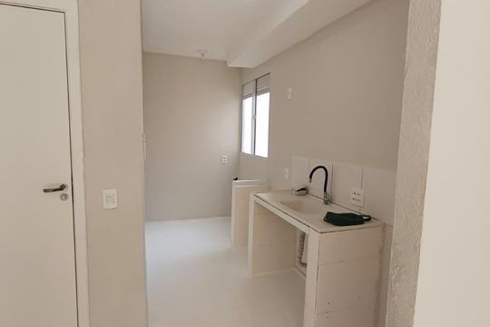 Cozinha de apartamento à venda com 2 quartos, 45m² em Estância Velha, Canoas