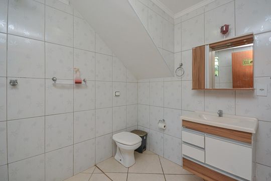 Banheiro de casa para alugar com 1 quarto, 52m² em Jardim Rosa Maria, São Paulo