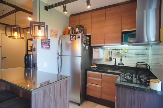Cozinha de apartamento à venda com 2 quartos, 52m² em Feitoria, São Leopoldo