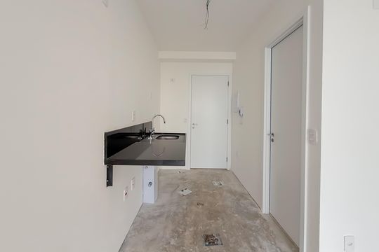 Cozinha de kitnet/studio à venda com 1 quarto, 24m² em Chácara Klabin, São Paulo