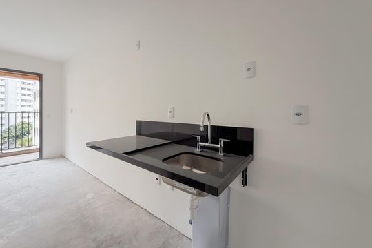 Cozinha de kitnet/studio à venda com 1 quarto, 24m² em Chácara Klabin, São Paulo