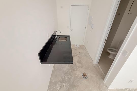 Cozinha de kitnet/studio à venda com 1 quarto, 24m² em Chácara Klabin, São Paulo