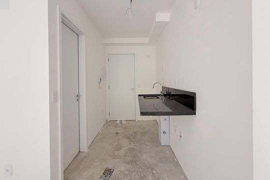 Cozinha de kitnet/studio à venda com 1 quarto, 23m² em Chácara Klabin, São Paulo