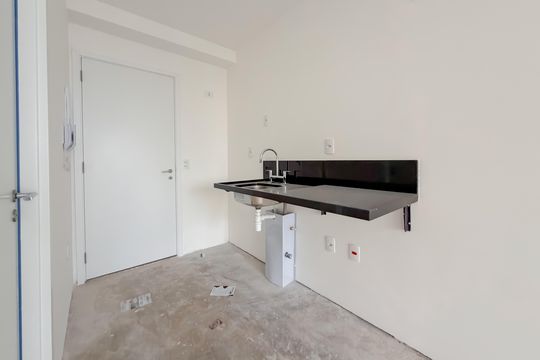 Cozinha de kitnet/studio à venda com 1 quarto, 24m² em Chácara Klabin, São Paulo