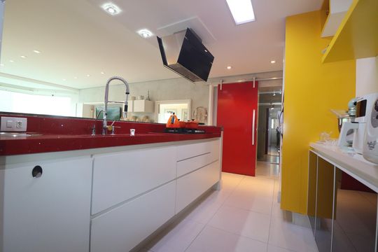 Cozinha de apartamento à venda com 2 quartos, 94m² em Jardim, Santo André
