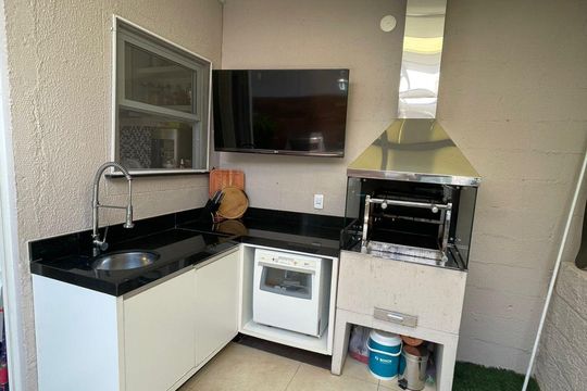 Área externa de casa de condomínio à venda com 3 quartos, 80m² em Fazenda Santa Cândida, Campinas