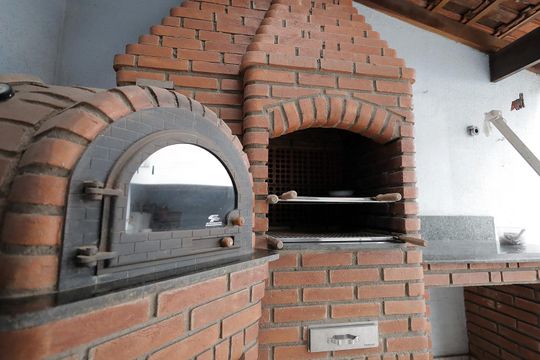 Área de Churrasqueira de casa à venda com 4 quartos, 158m² em Parque Novo Oratório, Santo André