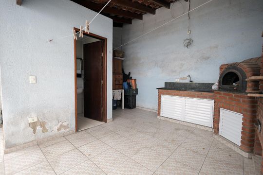 Área de Churrasqueira de casa à venda com 4 quartos, 158m² em Parque Novo Oratório, Santo André
