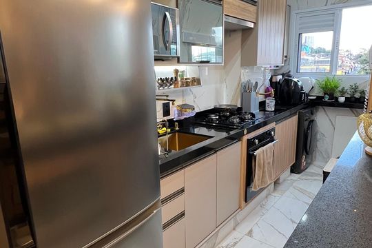 Cozinha de apartamento à venda com 2 quartos, 59m² em Centro, Diadema