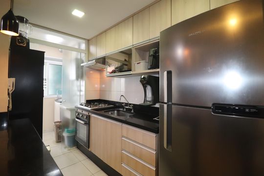 Cozinha de apartamento à venda com 3 quartos, 75m² em Parque das Nações, Santo André