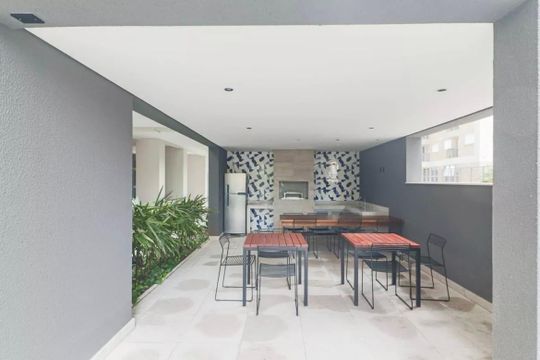 Área comum - Churrasqueira de apartamento para alugar com 1 quarto, 46m² em Vila Sonia, São Paulo