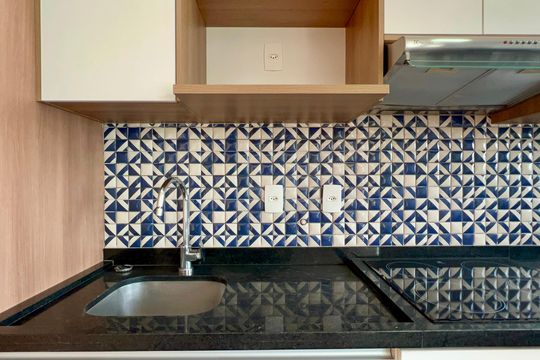 Cozinha de apartamento para alugar com 1 quarto, 55m² em Vila Madalena, São Paulo