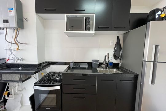 Cozinha e Área de Serviço de apartamento à venda com 2 quartos, 37m² em Jaguaré, São Paulo