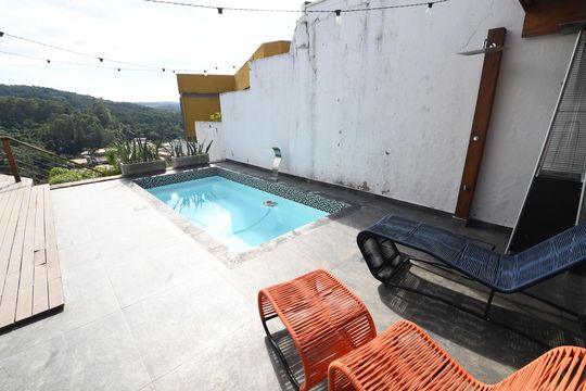Piscina de casa de condomínio à venda com 3 quartos, 300m² em Colinas do Ermitage (sousas), Campinas