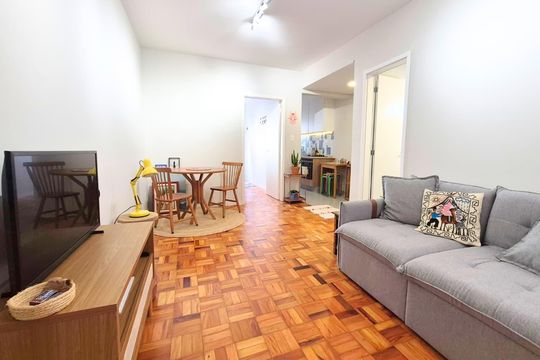 Sala de apartamento à venda com 1 quarto, 55m² em Aclimação, São Paulo
