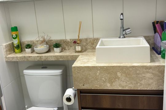 Banheiro de apartamento à venda com 2 quartos, 46m² em Freguesia do Ó, São Paulo