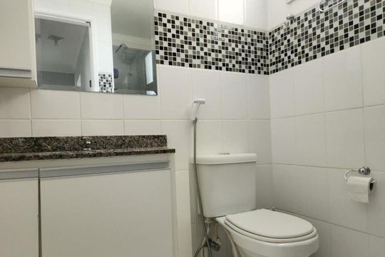 Banheiro de apartamento à venda com 2 quartos, 59m² em Parque das Camelias, Campinas