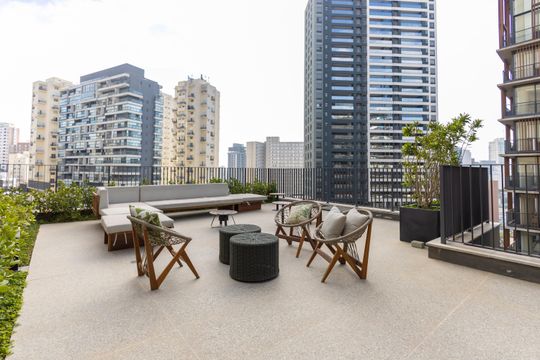Terraço de kitnet/studio para alugar com 1 quarto, 27m² em Sumarezinho, São Paulo