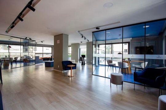 Área comum de kitnet/studio à venda com 1 quarto, 24m² em Cidade Monções, São Paulo