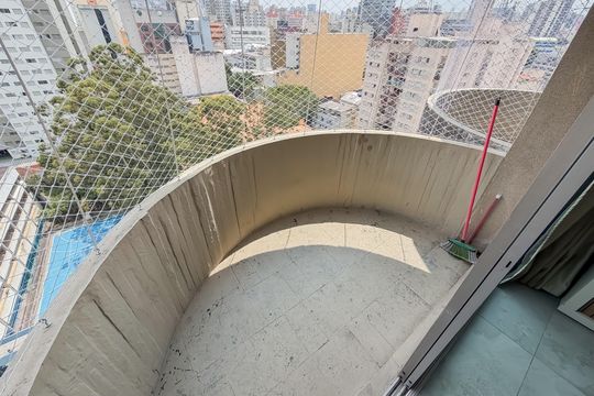 Varanda da Sala de apartamento para alugar com 1 quarto, 34m² em Liberdade, São Paulo