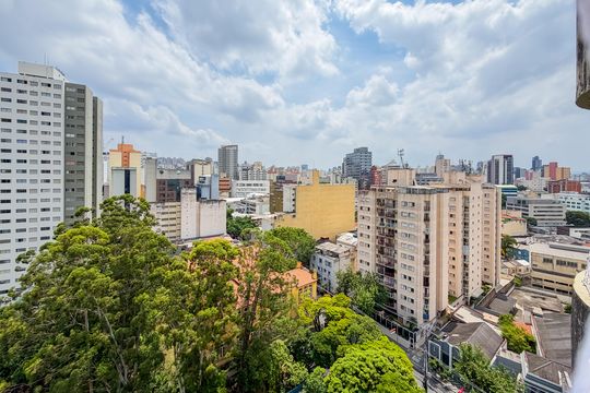 Varanda da Sala - Vista de apartamento para alugar com 1 quarto, 34m² em Liberdade, São Paulo
