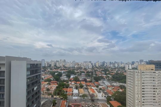 Varanda de kitnet/studio para alugar com 1 quarto, 26m² em Vila Olímpia, São Paulo