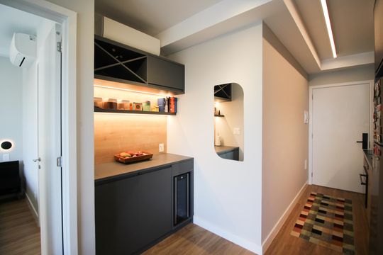 Sala de apartamento à venda com 1 quarto, 35m² em Indianópolis, São Paulo