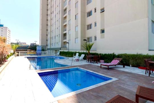 Área comum - Piscina de apartamento para alugar com 2 quartos, 65m² em Vila das Palmeiras, Guarulhos